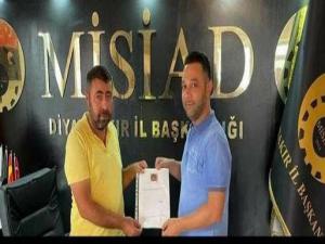 MİSİAD Kayapınar Hasan Arslana emanet